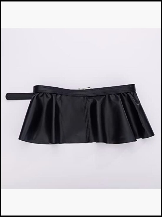 Faux Leather Waist Belt Wide Cinch Belt for Dress Costume Cosplay Chic main image 4